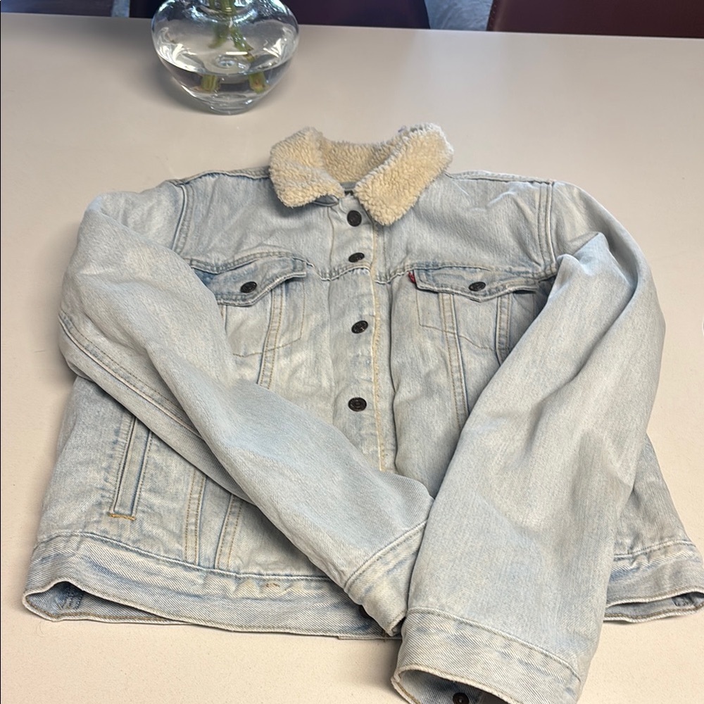 Levi's Blue Jean Jacket with Sherpa Collar